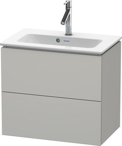 Duravit L-Cube Waschtischunterbau wandhängend Betongrau Matt 620x391x550 mm - LC6256007070E00