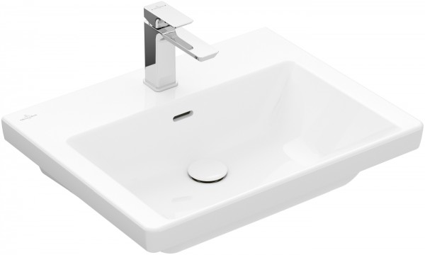 Villeroy & Boch Subway 3.0 Schrankwaschtisch, 600 x 470 x 165 mm, Weiß Alpin, mit Überlauf, ungeschl