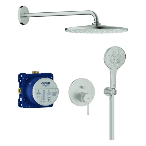 GROHE Unterputz-Duschsystem Essence 25287 2 WU KB Rainshower Mono 310 supersteel, 25287DC0