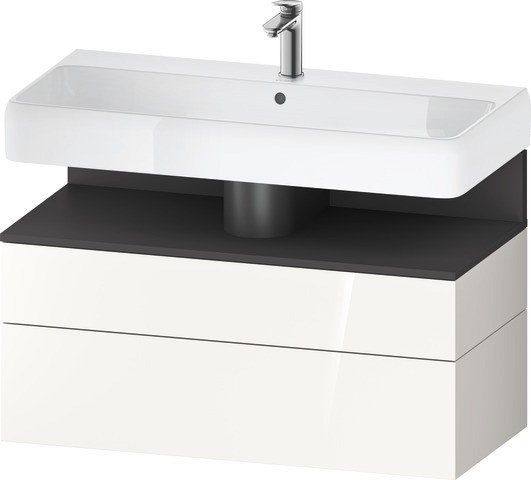 Duravit Qatego Waschtischunterbau wandhängend Weiß Hochglanz 990x470x590 mm - QA4395049220010