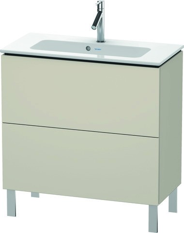 Duravit L-Cube Waschtischunterbau bodenstehend Taupe Matt 820x391x704 mm - LC667409191