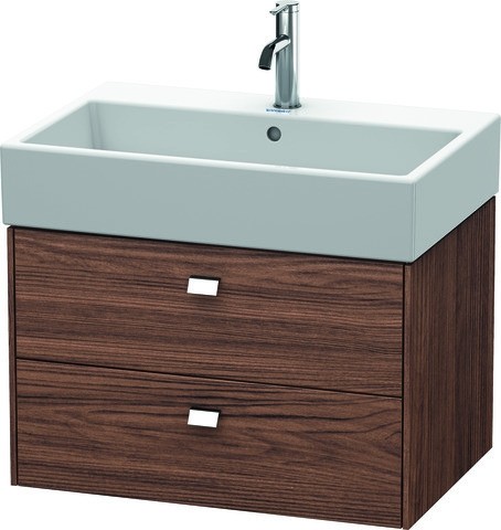 Duravit Brioso Waschtischunterbau wandhängend Nussbaum dunkel Matt 684x459x442 mm - BR415401021