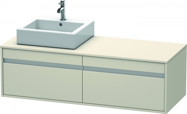 Duravit Ketho Konsolenwaschtischunterbau wandhängend Taupe Matt 1400x550x426 mm - KT6697L9191