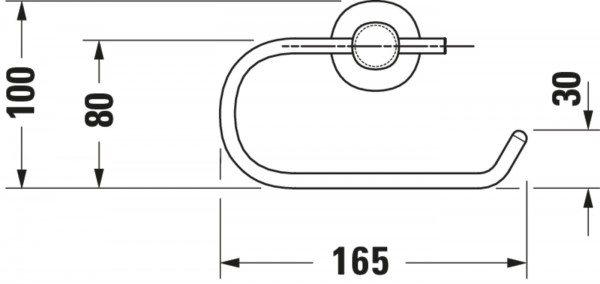 Duravit D-Code Papierrollenhalter 165x165x99