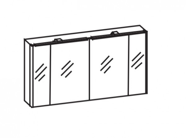 Artiqua LED-Spiegelschrank mit Farbtemperaturwechsel, Eiche Ribbeck quer NB, 074-SDT-1-13-4