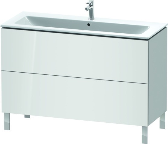 Duravit L-Cube Waschtischunterbau bodenstehend Weiß Hochglanz 1220x481x704 mm - LC662808585