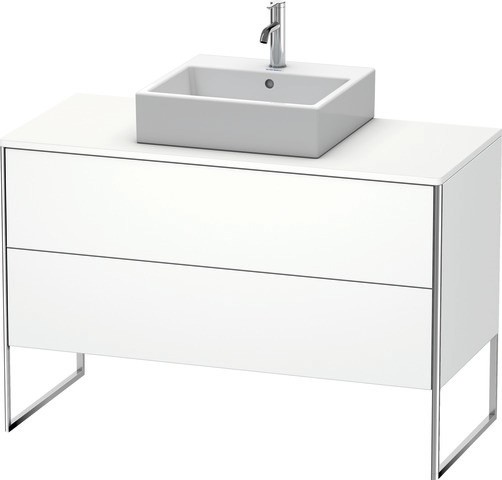 Duravit XSquare Konsolenwaschtischunterbau bodenstehend Weiß Matt 1200x548x778 mm - XS492201818