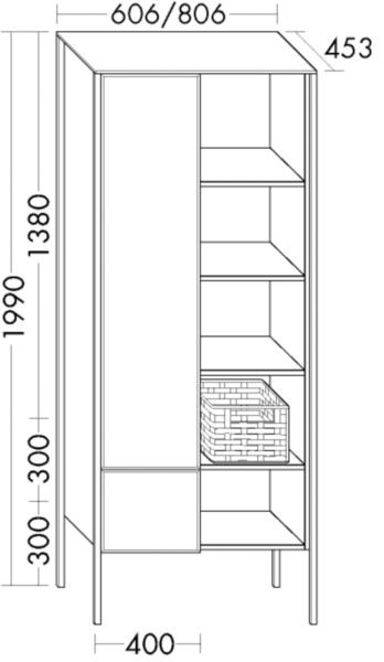 Burgbad Hochschrank Max 1990x606x453 Asteiche Natur, HSPB060RF5349