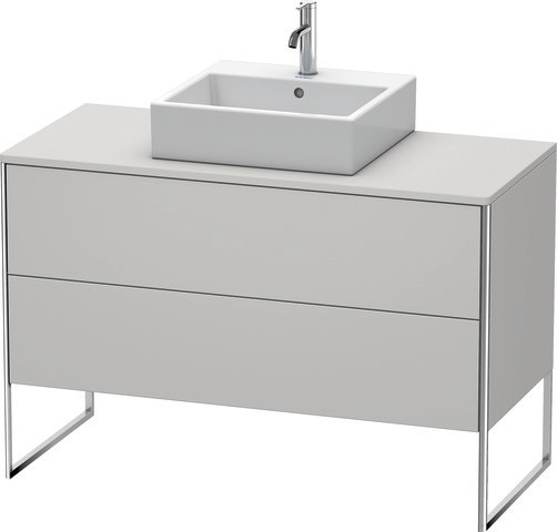 Duravit XSquare Konsolenwaschtischunterbau bodenstehend Nordic Weiß Seidenmatt 1200x548x778 mm - XS4