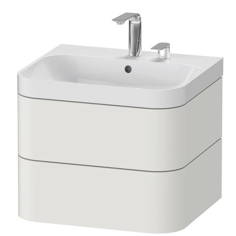 Duravit Happy D.2 Plus c-shaped Set wandhängend Nordic Weiß 575x490x480 mm - HP4345E39390E00