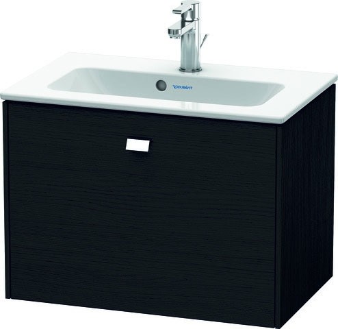 Duravit Brioso Waschtischunterbau wandhängend Eiche Schwarz Matt 620x389x442 mm - BR401001016