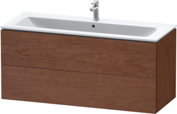 Duravit L-Cube Waschtischunterbau wandhängend Amerikanischer Nussbaum Matt 1220x481x550 mm - LC62430