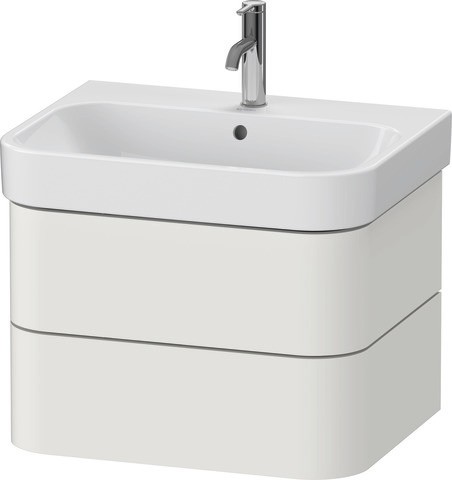 Duravit Happy D.2 Plus Waschtischunterbau wandhängend Nordic Weiß Seidenmatt 625x490x415 mm - HP4386