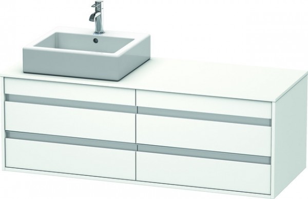 Duravit Ketho Konsolenwaschtischunterbau wandhängend Weiß Matt 1400x550x496 mm - KT6657L1818