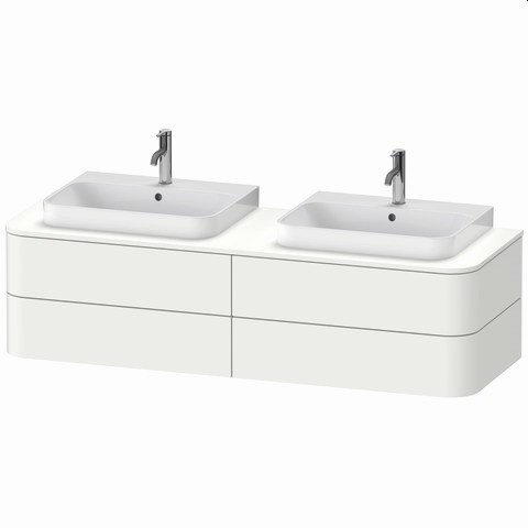 Duravit Happy D.2 Plus Konsolenwaschtischunterbau wandhängend Weiß Seidenmatt 1600x550x408 mm - HP49