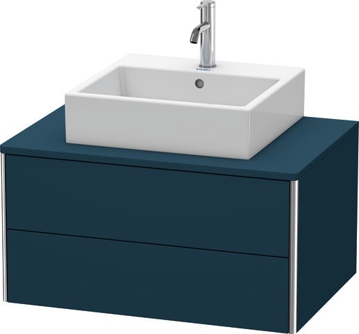 Duravit XSquare Konsolenwaschtischunterbau wandhängend Nachtblau Seidenmatt 800x548x400 mm - XS49100