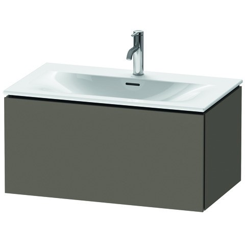 Duravit L-Cube Waschtischunterbau wandhängend Flanell Grau Seidenmatt 820x481x400 mm - LC613709090