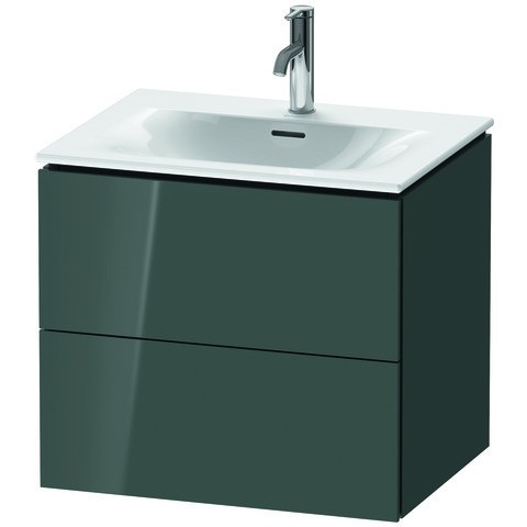 Duravit L-Cube Waschtischunterbau wandhängend Dolomiti Grau Hochglanz 620x481x550 mm - LC630503838