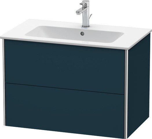 Duravit XSquare Waschtischunterbau wandhängend Nachtblau Seidenmatt 810x478x560 mm - XS417209898