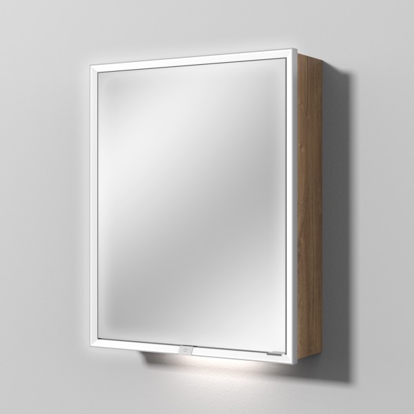 Sanipa Reflection Spiegelschrank MILO 60 mit LED-Beleuchtung, Eiche-Kansas, AU03059