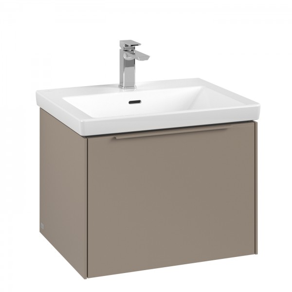 Villeroy & Boch Subway 3.0 Waschbeckenunterschrank, 1 Auszug, 572 x 432 x 462 mm, Taupe / Taupe