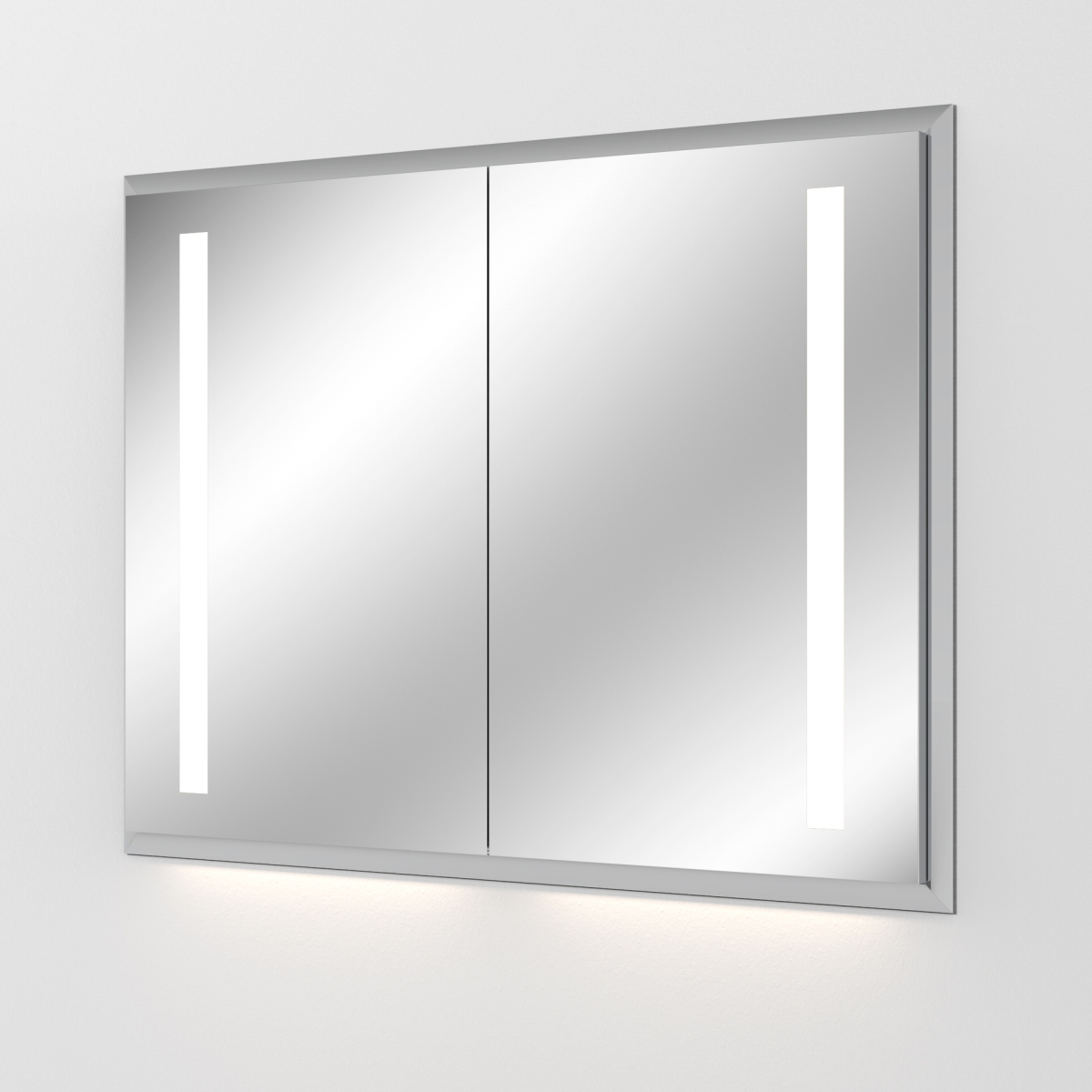Sanipa Alu LED Einbau-Spiegelschrank Reflection Breite:1049mm, Tiefe:173mm AU3046L, Höhe:750mm, 1.641,38 € für In
