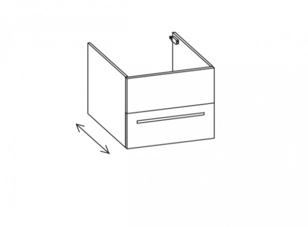 Artiqua 113 Waschtischunterschrank variabel inkl. Konsolenfunktion, Castello Eiche quer NB, 113-WVBL