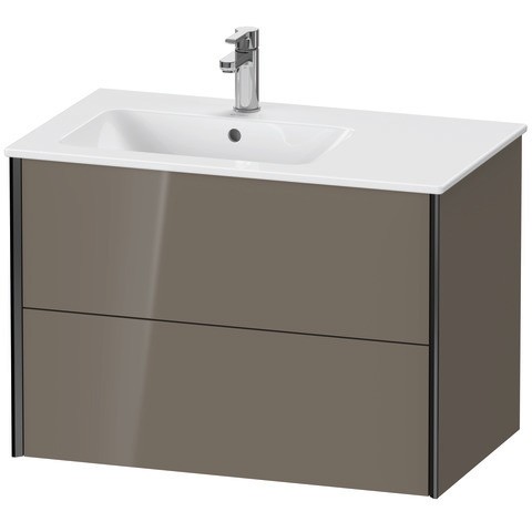 Duravit XViu Waschtischunterbau wandhängend Flanell Grau Hochglanz 810x480x560 mm - XV41580B289