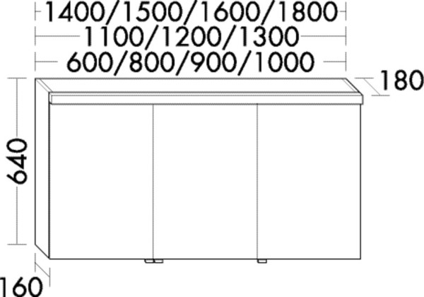 Burgbad Spiegelschrank Orell Acryl-LM 640x600x180 Salbeigrau Matt, SPRU060F5933