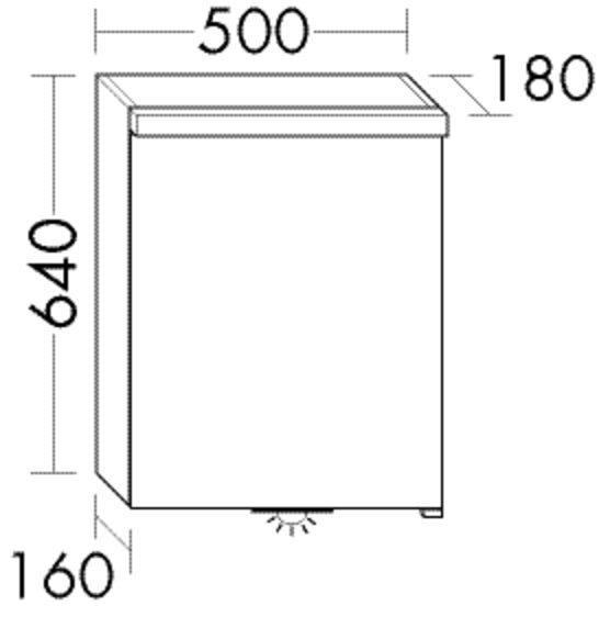 Burgbad Spiegelschrank Orell HGL 640x500x180 Lichtgrau Hochglanz, SPRV050RF2660