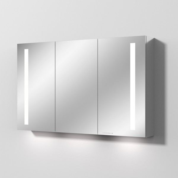 Sanipa Reflection Aluminium-Spiegelschrank ALEX 120 mit LED-Beleuchtung, AU4169Z