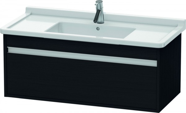 Duravit Ketho Waschtischunterbau wandhängend Eiche Schwarz Matt 1000x455x410 mm - KT666501616