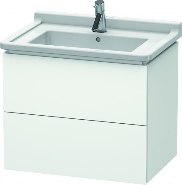 Duravit L-Cube Waschtischunterbau wandhängend Weiß Matt 670x469x558 mm - LC626401818