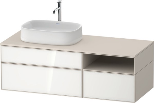 Duravit Zencha Konsolenwaschtischunterbau wandhängend Weiß & Taupe n/a & Supermatt 1300x550x442 mm -