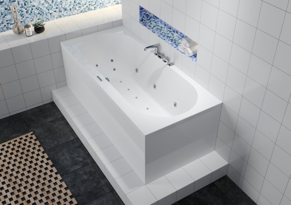 Riho Whirlpool Badewanne Carolina Easypool 3.1, 180x80/weiß