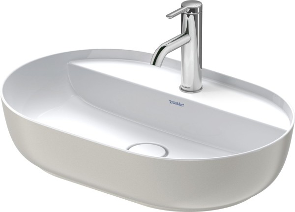 Duravit Luv Aufsatzbecken Weiß Hochglanz / Grau Seidenmatt, 600 mm - 0380602300