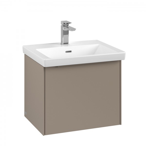 Villeroy & Boch Subway 3.0 Waschbeckenunterschrank, 1 Auszug, 523 x 432 x 431,5 mm, Taupe / Taupe