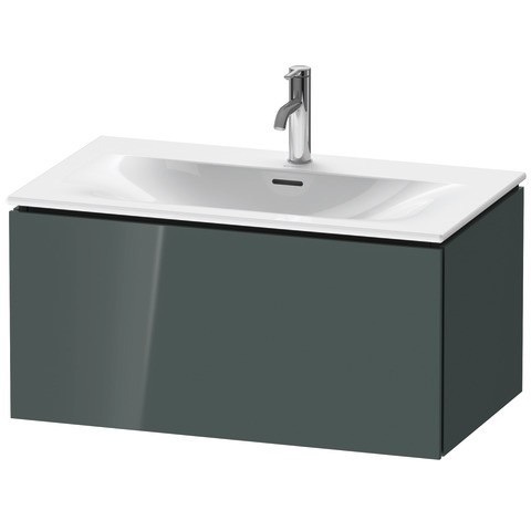 Duravit L-Cube Waschtischunterbau wandhängend Dolomiti Grau Hochglanz 820x481x400 mm - LC6137038380A