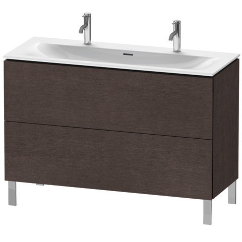 Duravit L-Cube Waschtischunterbau bodenstehend Eiche dunkel gebürstet Matt 1220x481x704 mm - LC65990