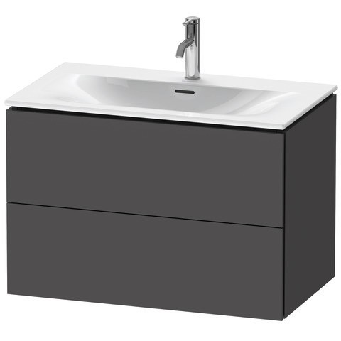 Duravit L-Cube Waschtischunterbau wandhängend Graphit Matt 820x481x550 mm - LC6307049490E00