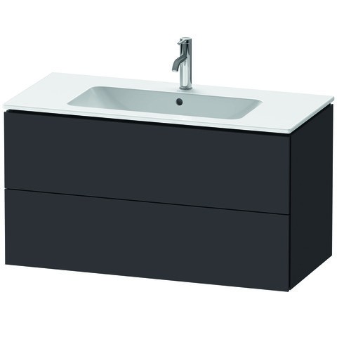 Duravit L-Cube Waschtischunterbau wandhängend Graphit Supermatt 1020x481x550 mm - LC624208080