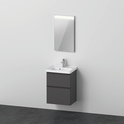 Duravit D-Neo Möbelwaschtisch mit Waschtischunterbau und Spiegel 500x400x2000 mm - DE0143049490000