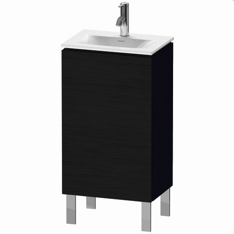 Duravit L-Cube Waschtischunterbau bodenstehend Eiche Schwarz Matt 440x311x704 mm - LC6580L1616