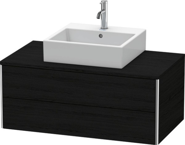 Duravit XSquare Konsolenwaschtischunterbau wandhängend Eiche Schwarz Matt 1000x548x400 mm - XS491101