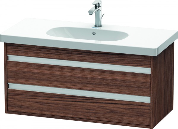 Duravit Ketho Waschtischunterbau wandhängend Nussbaum dunkel Matt 1000x455x480 mm - KT664802121