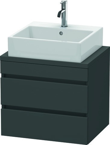 Duravit DuraStyle Konsolenwaschtischunterbau wandhängend Graphit Matt 600x478x512 mm - DS530504949