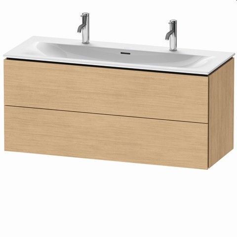 Duravit L-Cube Waschtischunterbau wandhängend Natur Eiche Matt 1220x481x550 mm - LC630903030