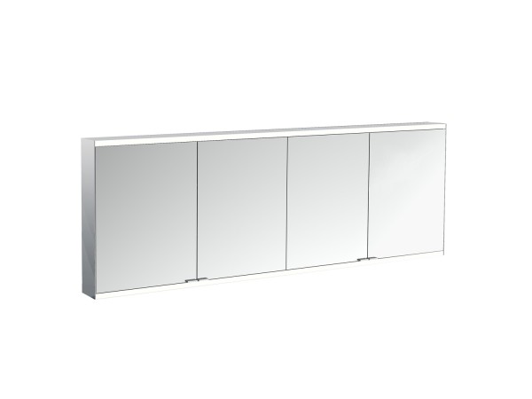 emco LED-Lichtspiegelschrank prime 2 Facelift schwarzAufputz, 2000 mm, 4-türig, IP 20 Rückwand versp