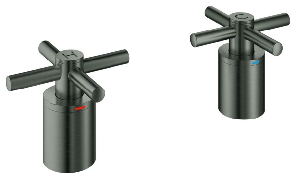 Grohe Kreuzgriffe Atrio 14217 1 Paar hard graphite gebürstet, 14217AL0