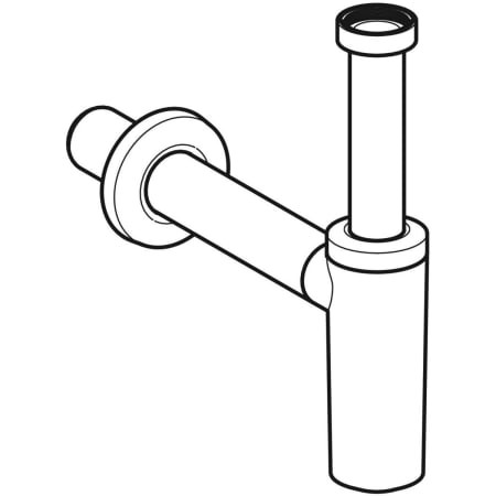 Geberit Tauchrohrsiphon für Waschtisch, Abgang horizontal